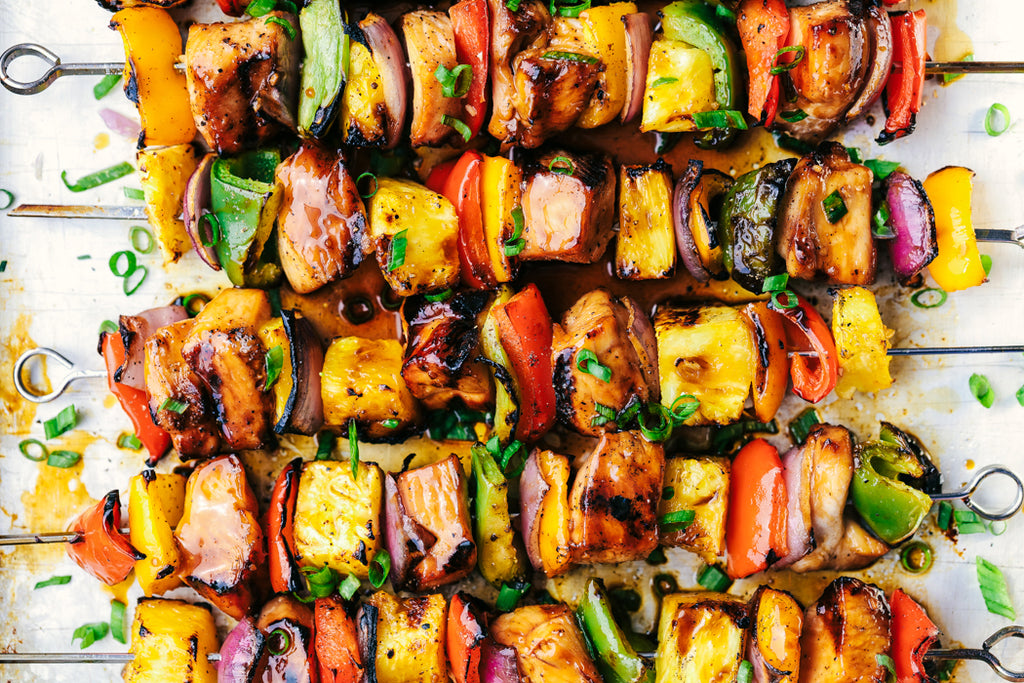 Sweet Guajillo Chicken Kabobs