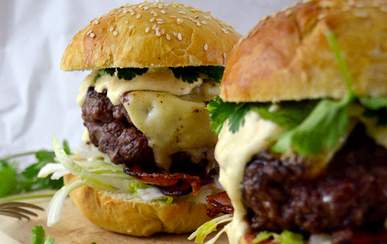 Jalapeño-Lime Burgers with Cilantro Avocado Aioli