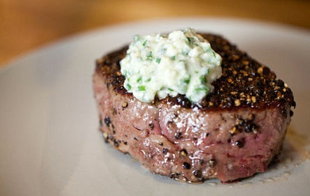 Seared Filet Mignon with Shallot Oil