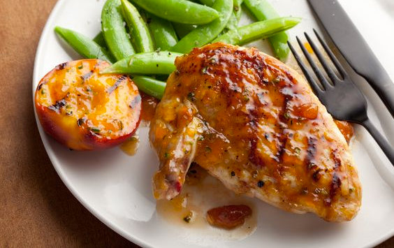 Spicy Peach Glazed Chicken