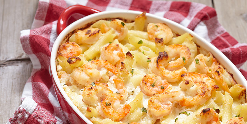 Creamy Shrimp Alfredo Bake