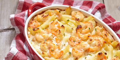 Creamy Shrimp Alfredo Bake