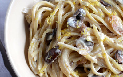 Linguine and Mushrooms