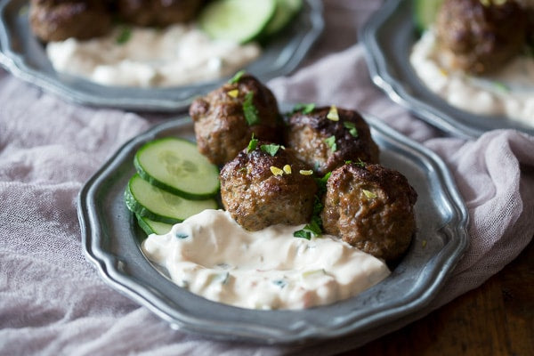 Curry Spice Meatballs with Tzatziki Sauce