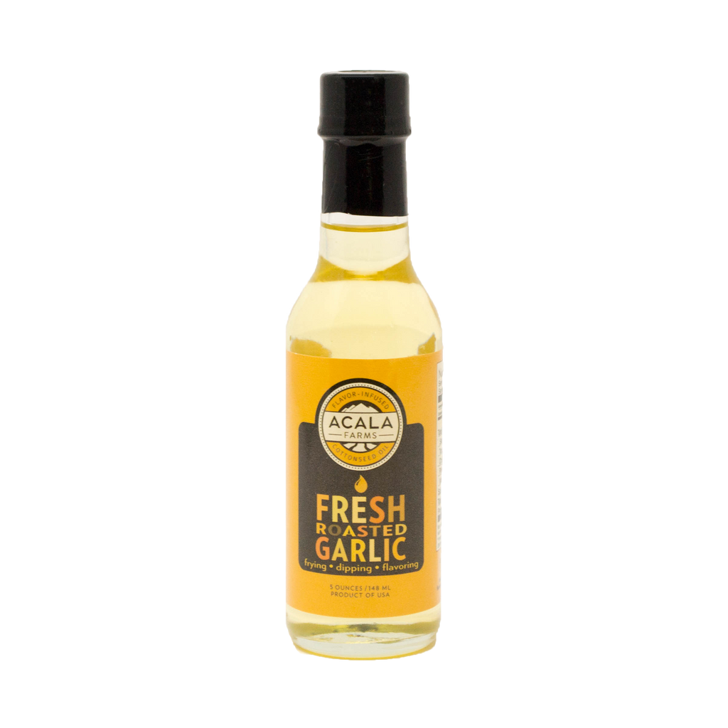 Fresh roasted garlic Acala Farms cooking oil